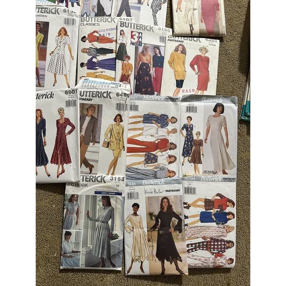 Lot Of 26 Butterick Patterns Classics, Fast N Easy, Nicolle Miller, J H Hook Etc - Picture 4 of 6